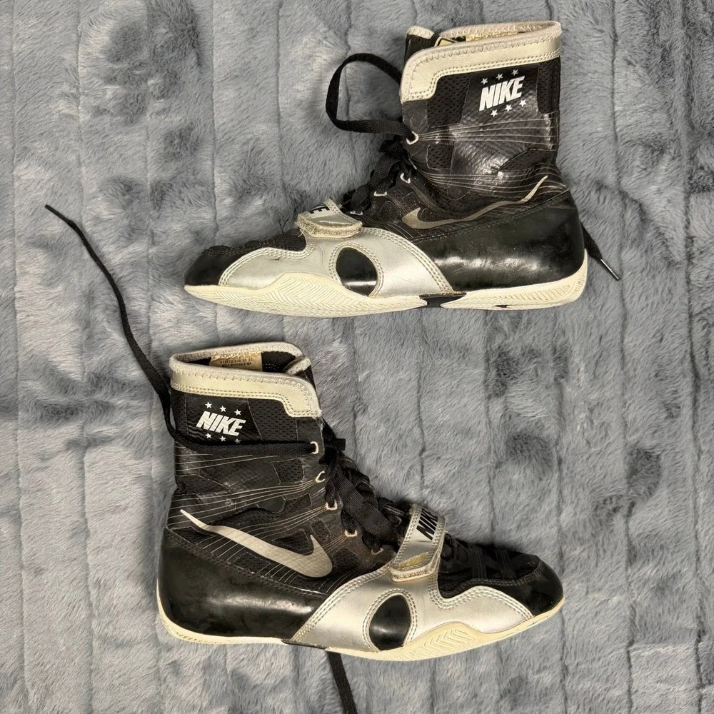 Nike Hyperko MP Boxing Boots Black Silver Flywire 477872-020 Mens 6.5